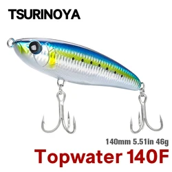 TSURINOYA 140F Señuelo Topwater Stick Flotante Agua Salada