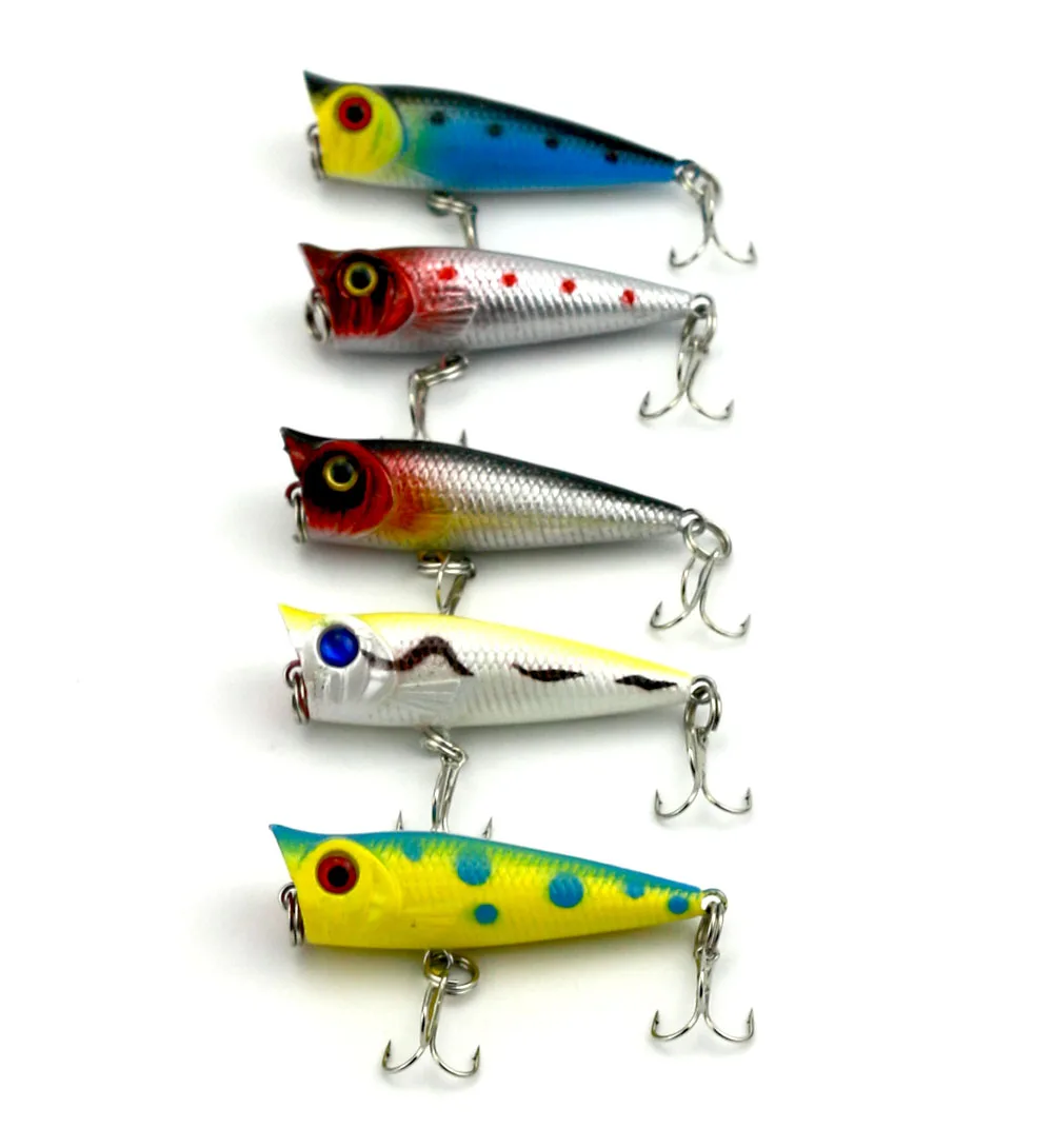 30/42/56 Uds Kit de Señuelos de Pesca tamaño mixto Minnow Popper Crankbait cebo con anzuelo Peche señuelo de pescado conjunto de aparejos de pesca - imagen 3