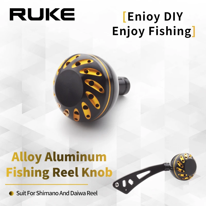Ruke, 1 perilla de mango de carrete de pesca para carrete tipo S/D, perilla de aleación, diámetro de 30mm, 14g, incluye 2 uds. De rodamientos para rueda de pesca DIY - imagen 3