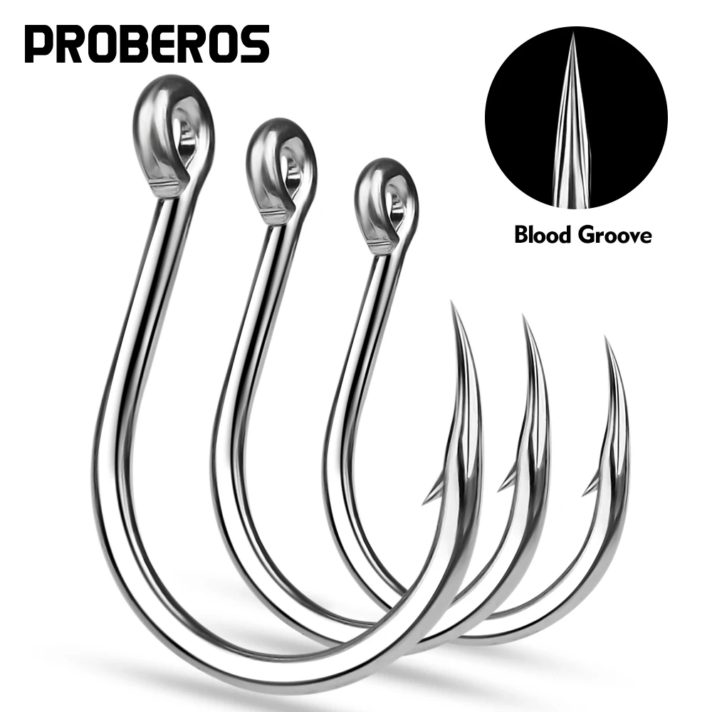PROBEROS Anzuelos Jig Big Eye Estaño con púas, acero alto carbono - imagen 4