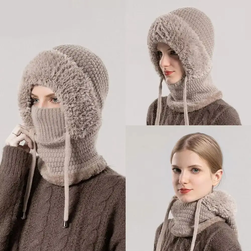 Pasamontañas de diseño 3 en 1 a la moda, máscara de esquí a prueba de viento de cara completa, gorros, calentador de cuello, sombrero de invierno para mujer y hombre - imagen 3