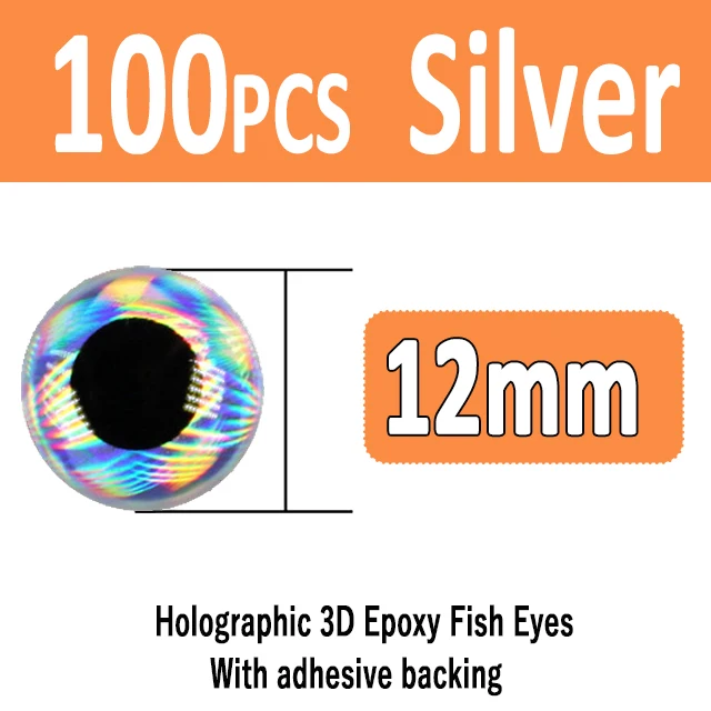 Silver 12mm 100pcs