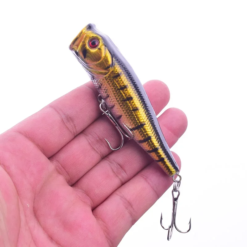 Señuelos de Pesca Topwater Popper, 1 unidad, 8,5 cm, 14g, cebo duro, cebos de Pesca Wobblers, Crankbait de fundición larga, aparejos de Pesca WD-264 - imagen 4
