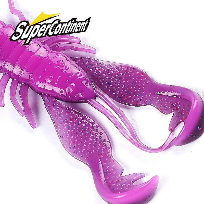 Supercontinent Filet Craw 40mm/15 Uds 70mm/6 uds señuelo suave Señuelos de Pesca camarón langosta señuelo de plástico suave Señuelos de Pesca - imagen 3