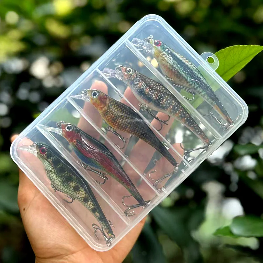 Cebo duro Artificial de 5 piezas para pesca, señuelo de pesca, accesorios de aparejos, Swimbait, Lucio, Jerkbait, pececillo, Crankbait, Wobbler - imagen 2