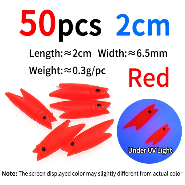 50pcs red 2cm