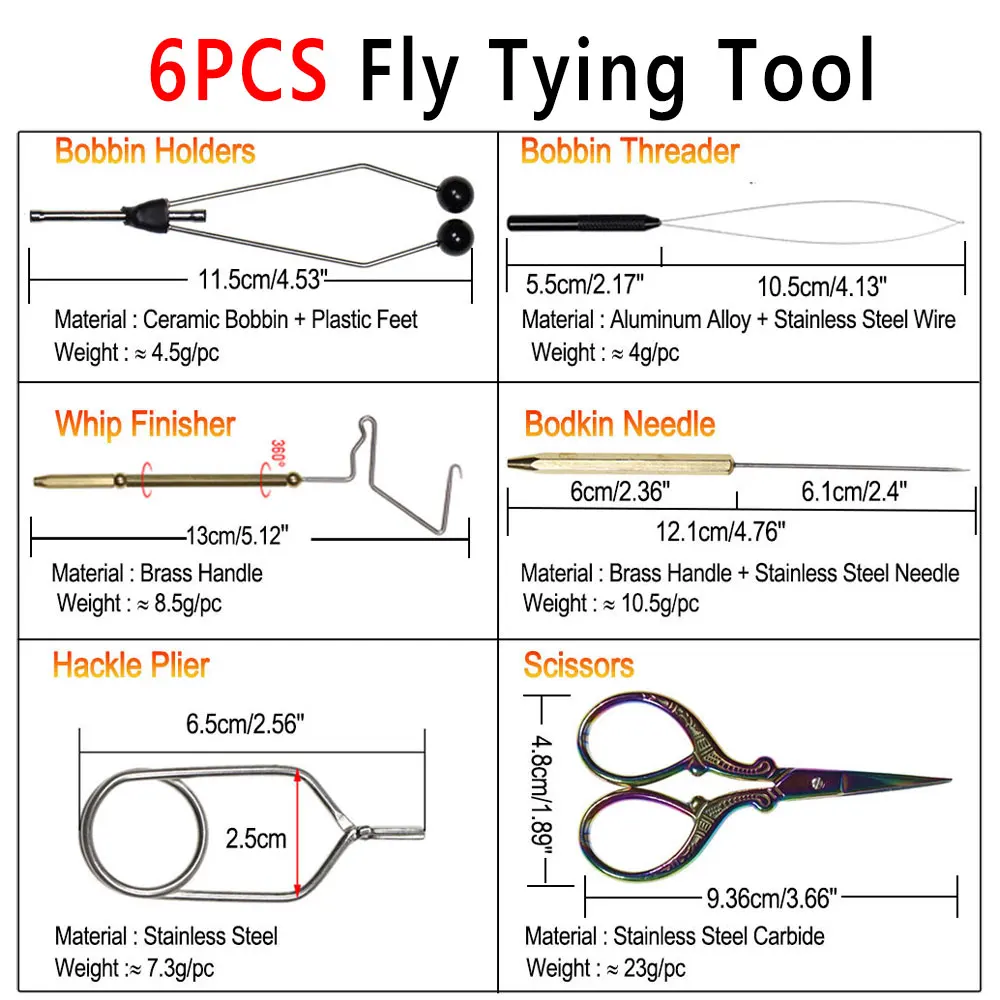 6PCS Fly Tying Tool