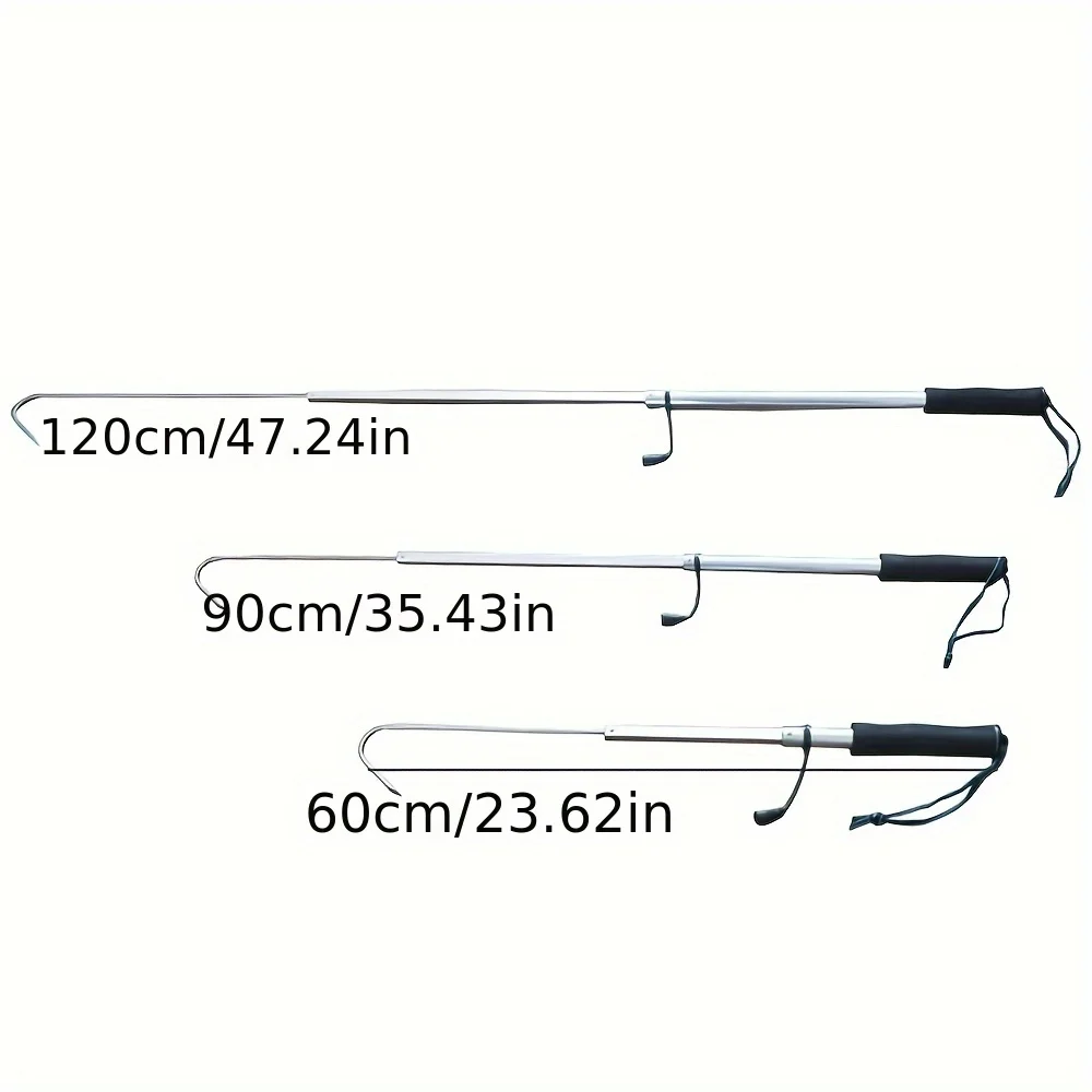 Rejón telescópico de acero inoxidable 60-120 cm para pesca de altura - imagen 4