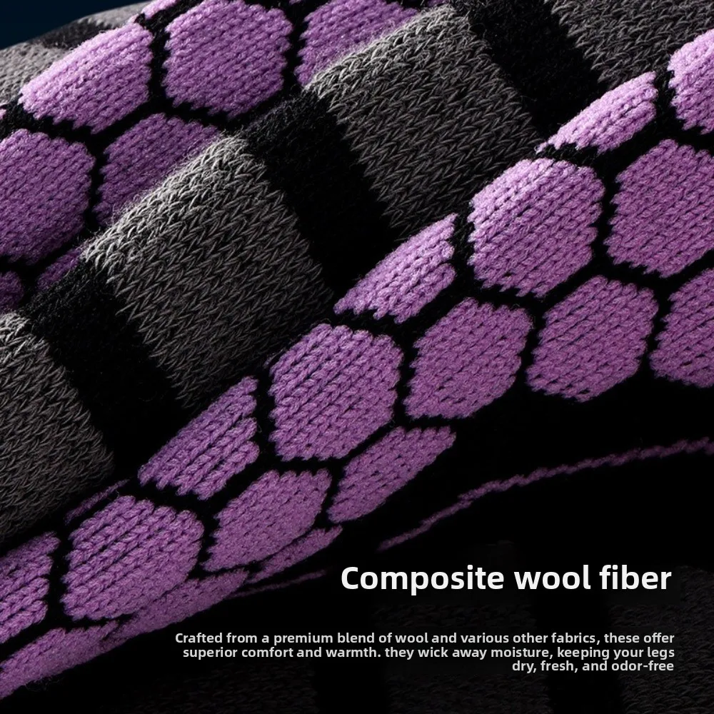 Nuevos calcetines de esquí gruesos, calcetines térmicos transpirables hasta la rodilla, medias antideslizantes que absorben la humedad para Snowboard para clima frío - imagen 2