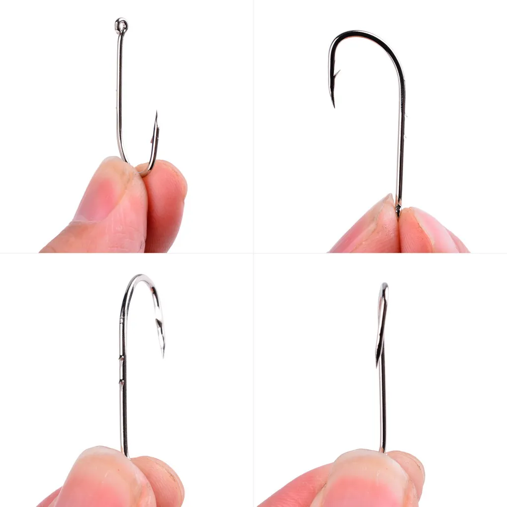20/50pcs Long Shank Fishing Hooks #12-#6/0 Fish Hooks High Carbon Steel Sharp Barbed Fishhook Offset Narrow Baits Carp Fishing - imagen 4
