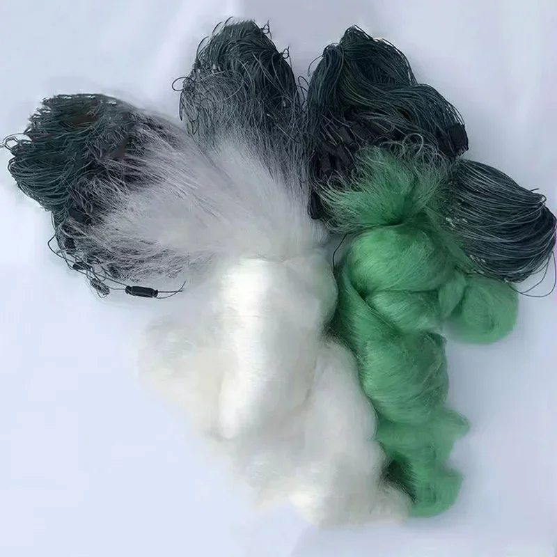 Lawaia-red de pesca de 3 capas, trampa de malla de seda blanca, aparejos de red de enmalle, herramientas de aparejos de pesca al aire libre, 1,5 M/3M de alto, 30M - imagen 2