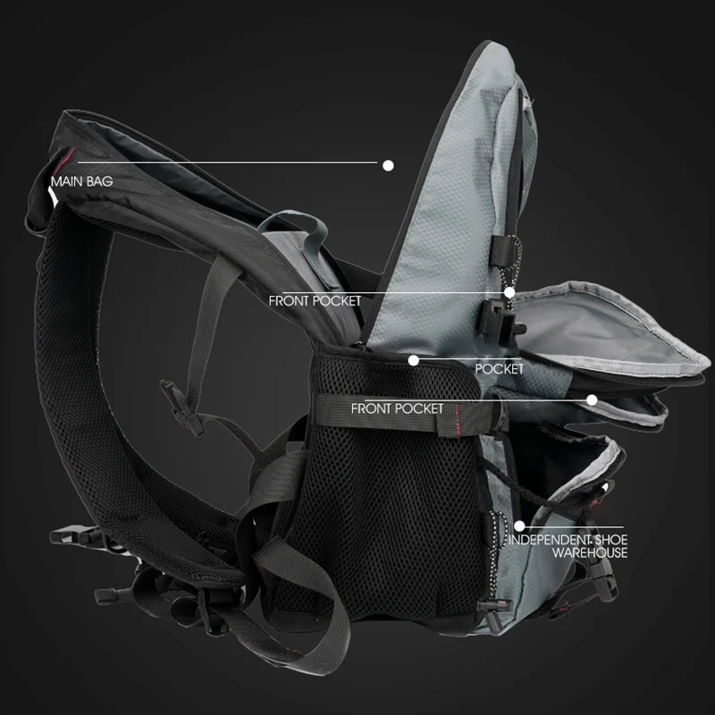 Mochila de escalada para viajes al aire libre, deportes, Camping, pesca, senderismo, bolsa de salida, gran capacidad, mochila escolar para equipaje para ordenador portátil universitario - imagen 5