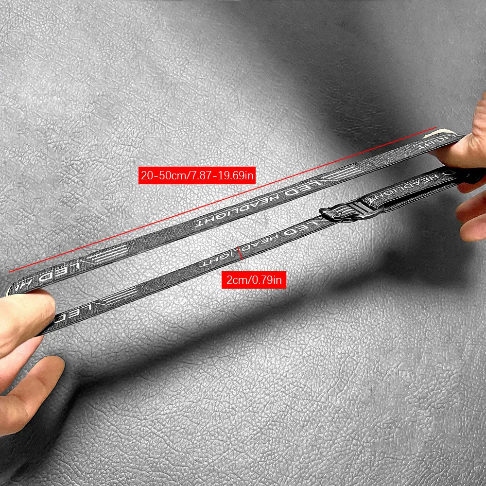 Correa frontal elástica ajustable tipo O – Diadema negra para linterna - imagen 3