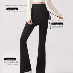 Leggings 2 en 1 Mujer con Falda y Cintura Alta – Secado Rápido Yoga