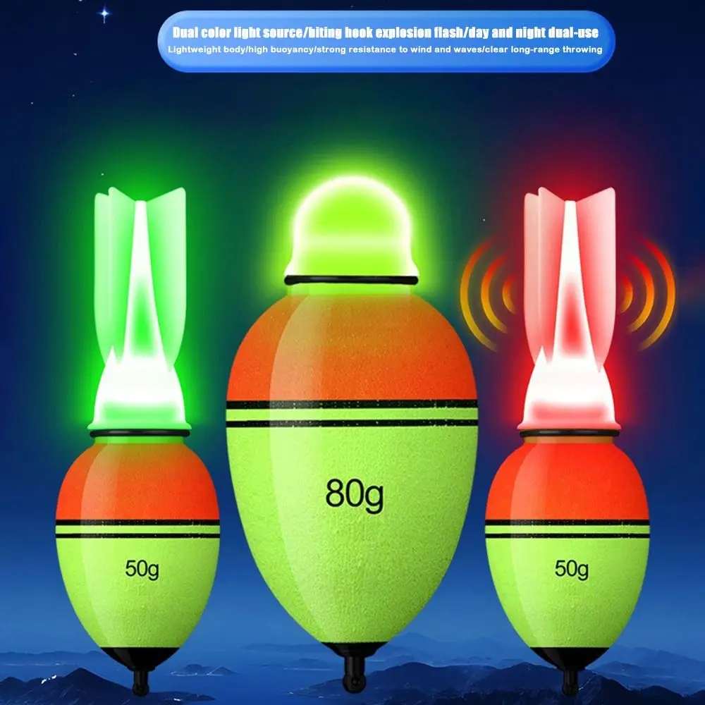 Flotador bobber EVA luminoso de fundición larga, deriva externa - imagen 5