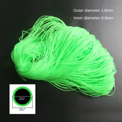 Nuevo Manguera de pesca luminosa de 0,8/1/1, 5/2mm, pesca de silicona verde, tubo luminoso nocturno, línea de gancho, tubo antidesgaste brillante, pesca en aguas profundas