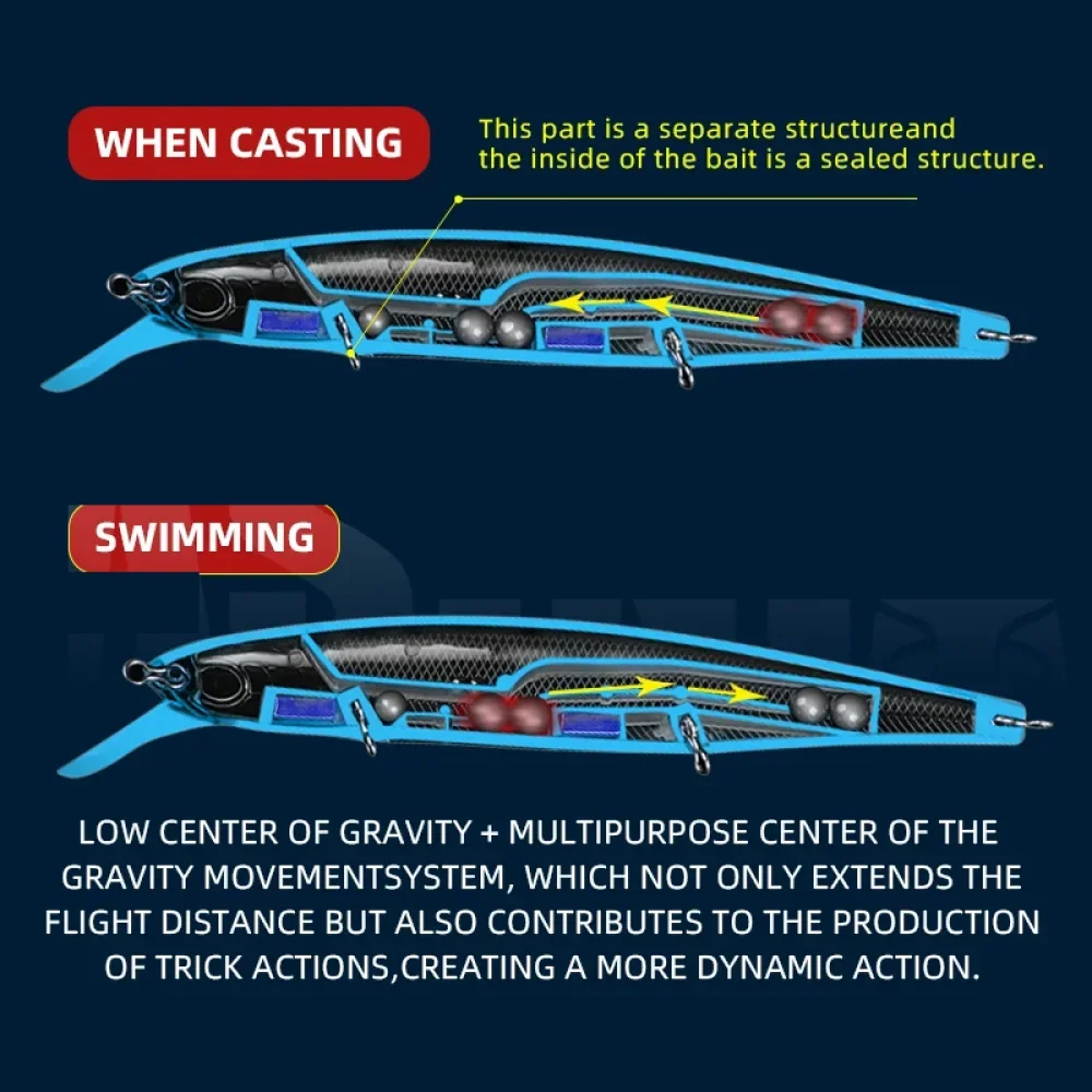 Jackall Magsquad 128sp nuevo modelo novedoso Señuelos de pesca profesionales cebo duro buceo 1,5 m calidad wobblers minnow Flirt Minnow Wobbler - imagen 4