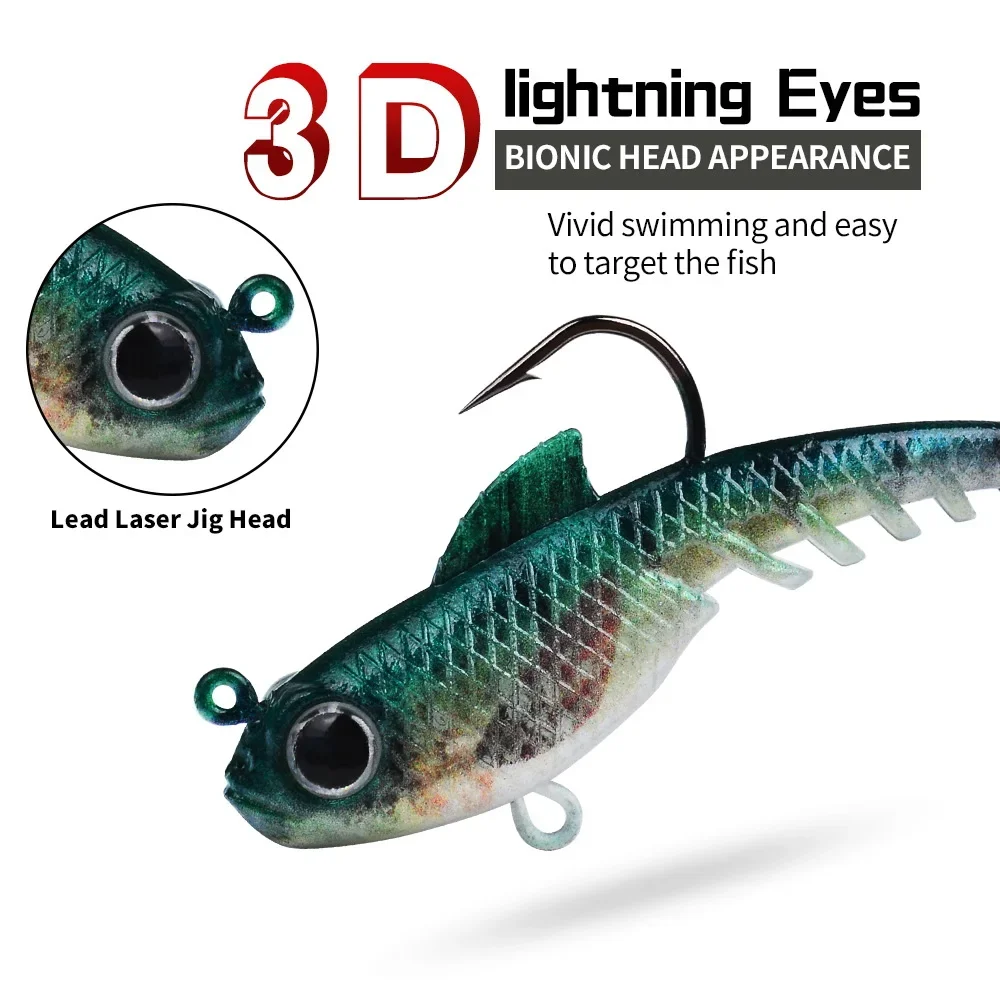 Swimbait de vinilo para lubina – Impresión de silicona - imagen 4