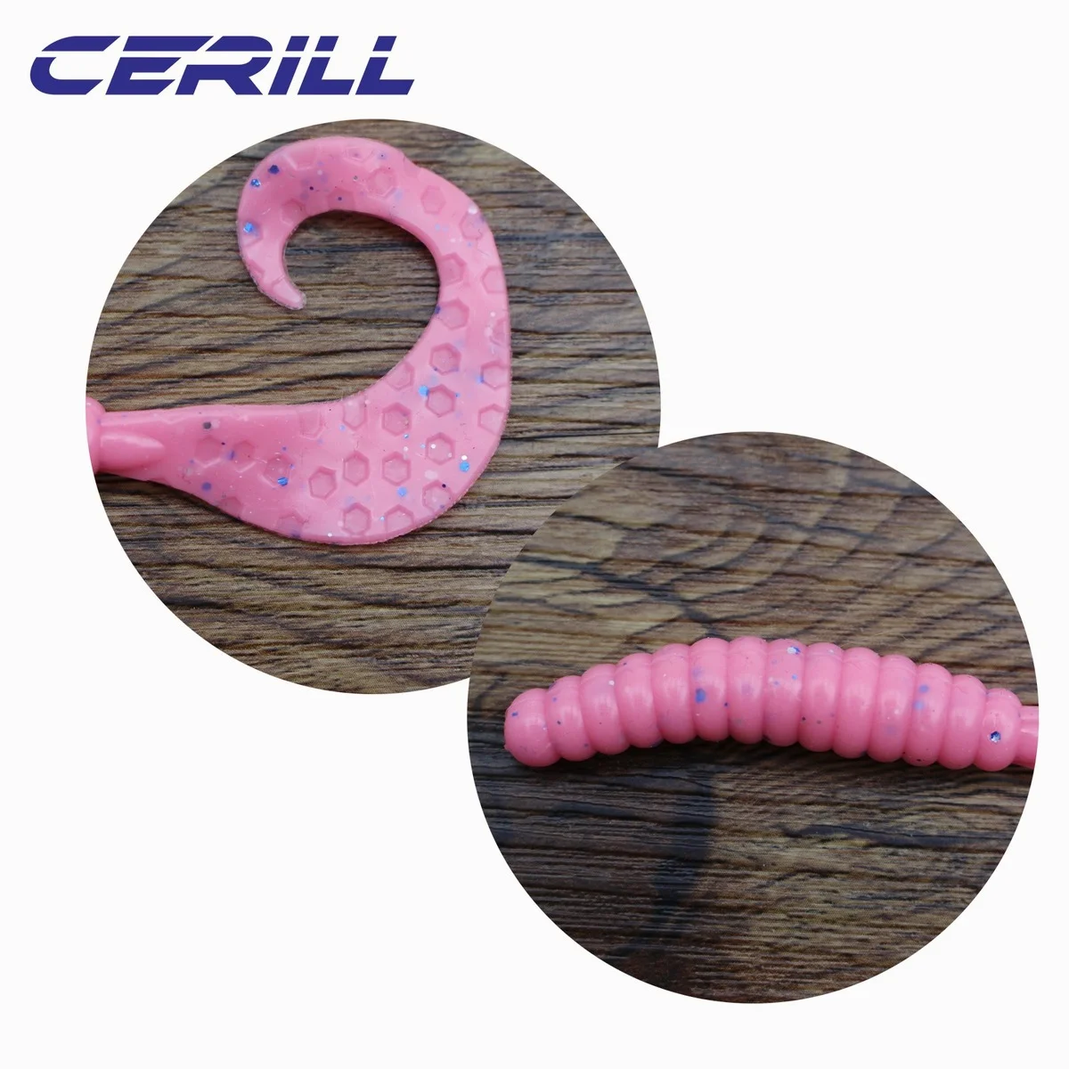 Señuelo de pesca suave de silicona Artificial, cebo de gusanos de cola larga, Wobbler, carpa, lubina, brillo Flexible, Lucio realista, gusano de tierra, 10 piezas - imagen 3