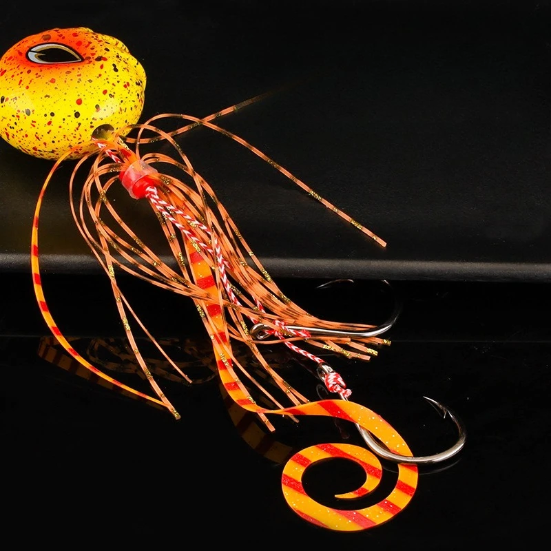 Señuelo de pesca Testar 40g 60g 80g 100g Lumious Kabura Slider Snapper Sea Bream Jig Head Tenya falda gancho Metal Jigging - imagen 4