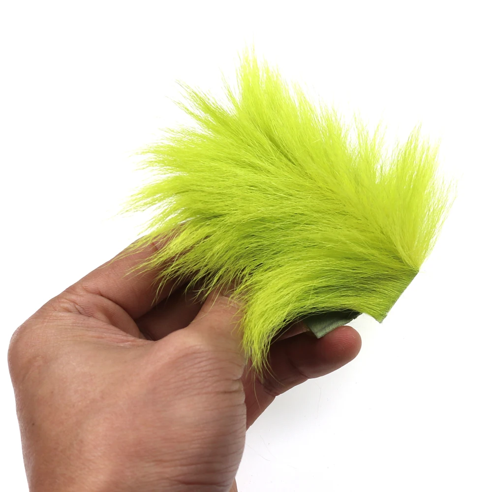 Bimoo-Parche de pelo de oveja de cabra Natural, Material de piel para atar moscas secas, serpentinas de plantilla, Señuelos de Pesca de trucha, 1 unidad, 6cm X 6cm - imagen 5