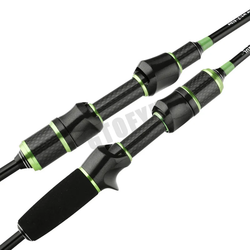 GTOFYU-cañas de pescar ultraligeras, 1,8 m, 1,65 m, 1,5 m, 40T, de alto carbono, giratorias UL, guía FUJI, 2 secciones, señuelo de viaje - imagen 2