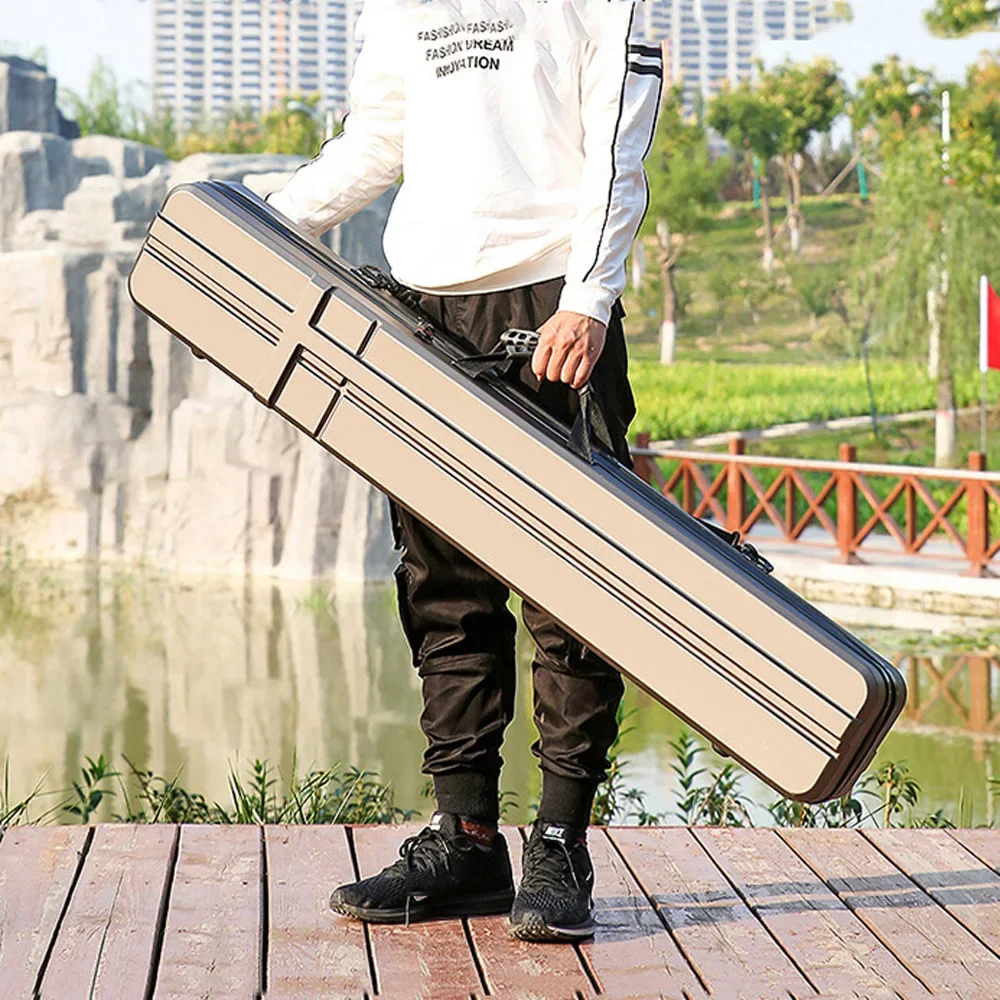 Caja de pesca rígida ABS impermeable para caña y equipo