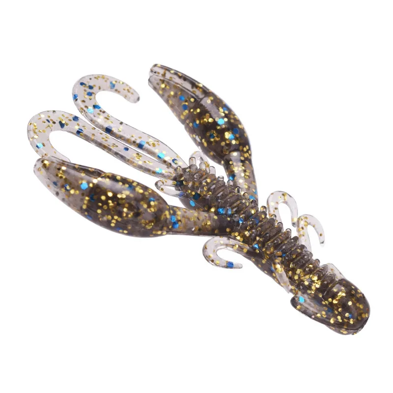 10 Uds. Cebo suave de larva de cangrejo, 5cm, 2g, plantillas Wobblers, olor a pescado, gusano, señuelo de pesca de silicona, lubina para carpa, Swimbait Artificial - imagen 3