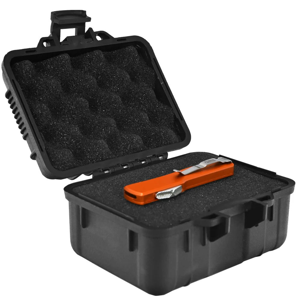 Caja de herramientas de seguridad para exteriores, caja de almacenamiento de plástico, adecuada para instrumentos portátiles, Dimensiones exteriores, 125x110x70mm - imagen 3