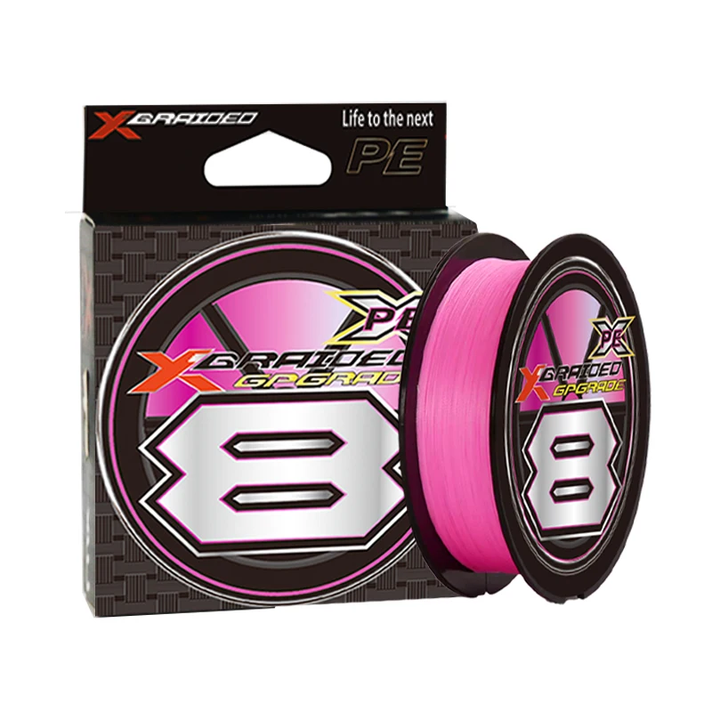 Nuevo G-SOUL Original de Japón X8 150M/200M 8 hilo de pescar rosa trenzado línea de PE de alta resistencia para carrete de pesca de lubina de carpa