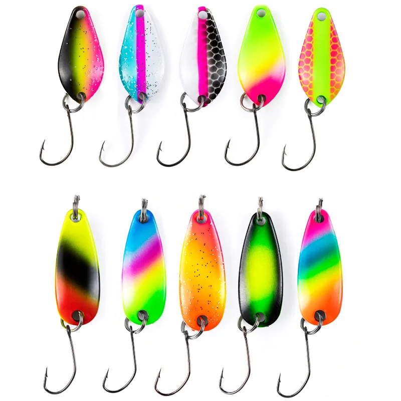 JYJ 2g 3g kit de pesca jig cuchara señuelo cebo, spinner de metal duro wobbler cuchara trucha bajo área equipo de pesca señuelo cuchara cebo - imagen 5