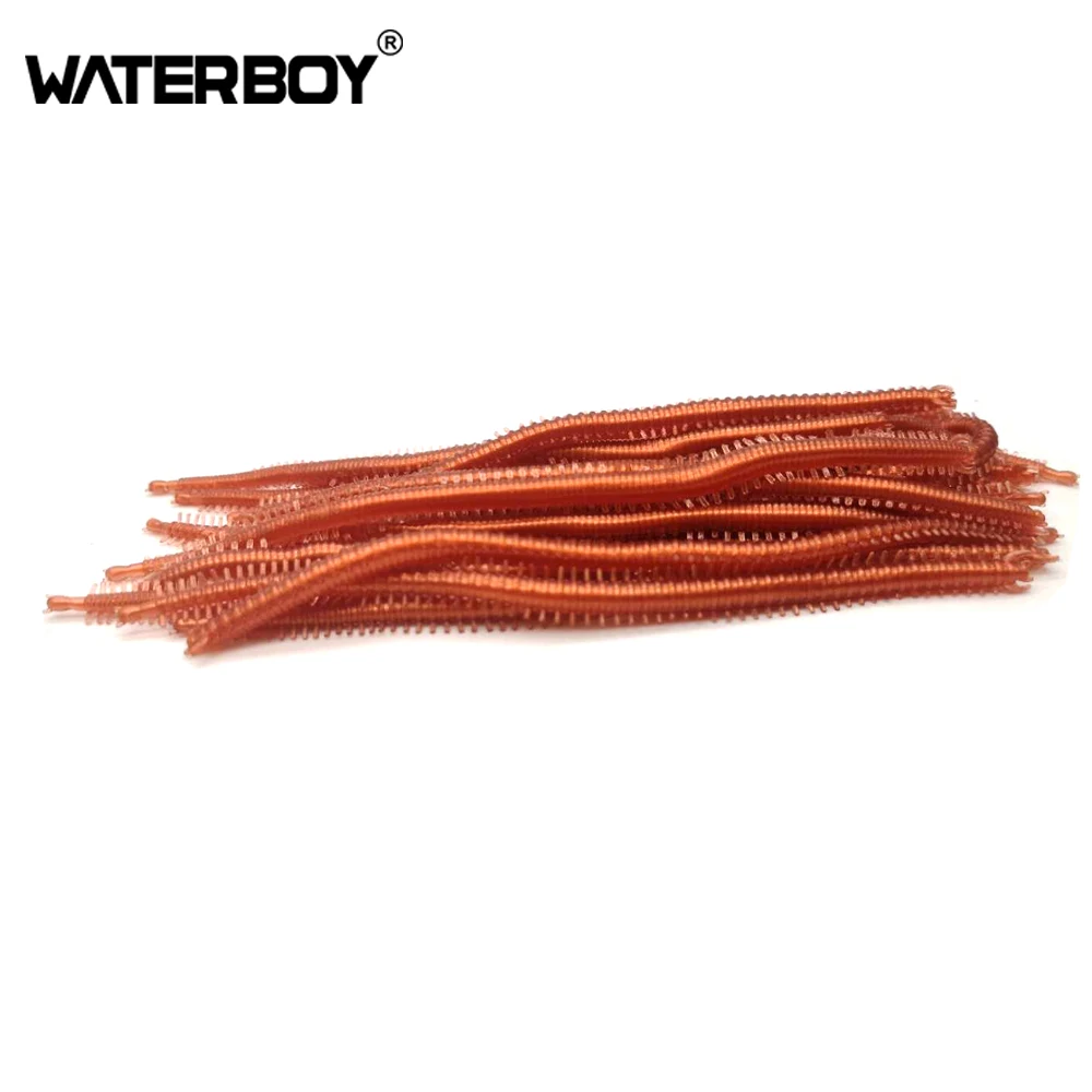 WATERBOY-Lote de 20 unidades de cebo blando para gusanos, 13cm/2g, cebo de pesca de mar, gusano de tierra, accesorios de señuelo de pescado - imagen 4