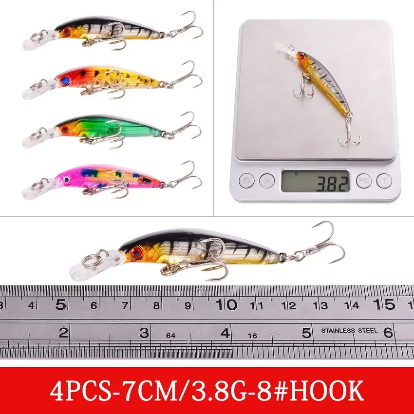 Juego de Señuelos de Pesca mixtos, Wobbler, Crankbaits, Swimbait, Minnow, cebos duros, Spiners, aparejos de pesca de carpa - imagen 5