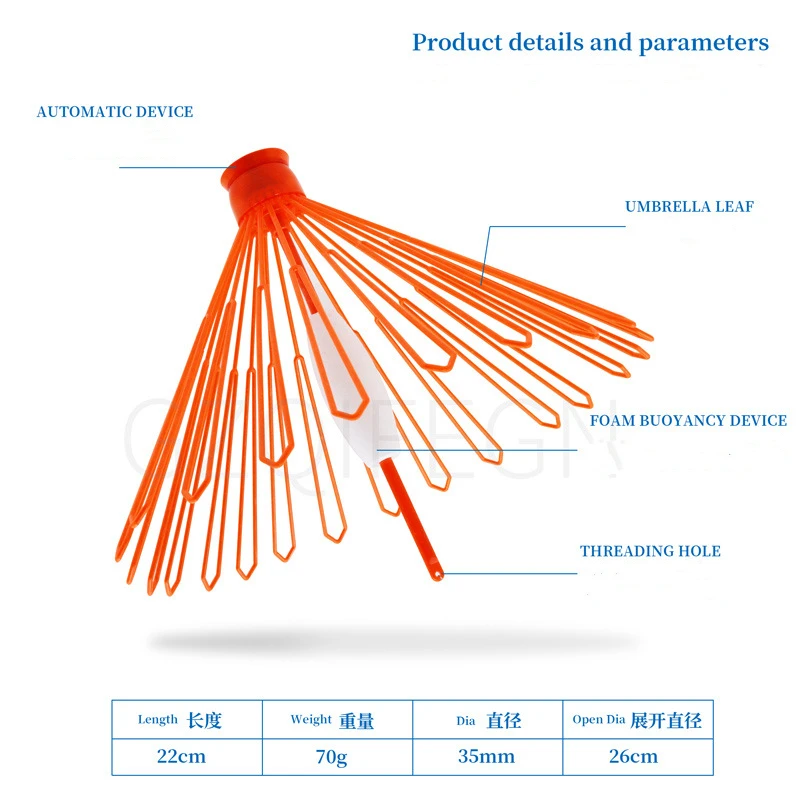 Apo-reciclador de flotador, herramienta de recuperación de flotador de rotura de línea, autoexpandible en agua, pesca rocosa, dispositivo de pérdida de flotador, aparejos - imagen 4