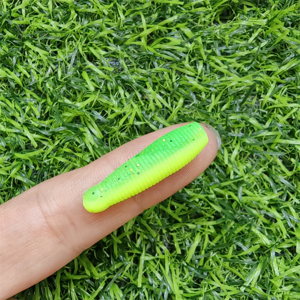 MUKUN-cebos blandos de hundimiento de 20 piezas, señuelo de pesca de gusano de 30mm, 40mm, 50mm, Wobbler Artificial, cebo de silicona de alta elasticidad - imagen 5