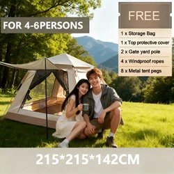 Goture-tienda automática portátil para exteriores, tienda de campaña impermeable de doble capa, cúpula para exteriores, tienda familiar para acampar, tienda de campaña para parejas, cama