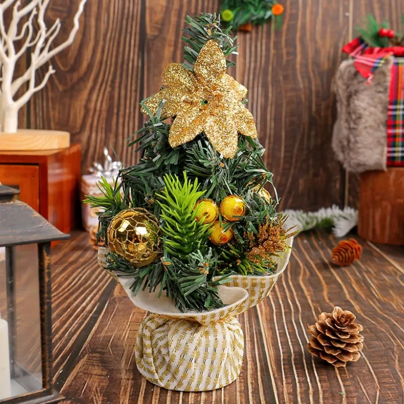 Mini árbol de Navidad de 20cm, decoración del hogar, decoración de mesa de escritorio, adornos de fiesta pequeños, regalo, decoración del hogar, suministros para festivales DIY - imagen 5