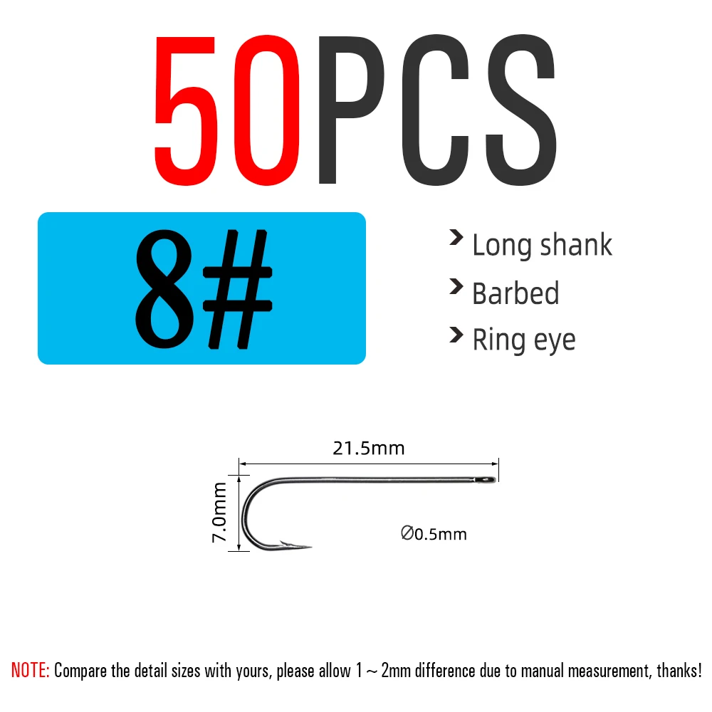 50pcs  Size 8
