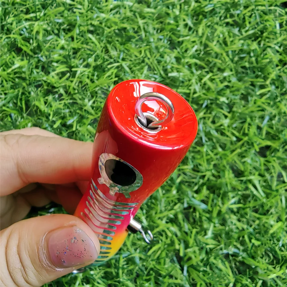 Señuelo de pesca 8cm/16,5g 12cm/45g mini Popper de madera cebo Artificial Popper de agua superior para pesca en la playa - imagen 2