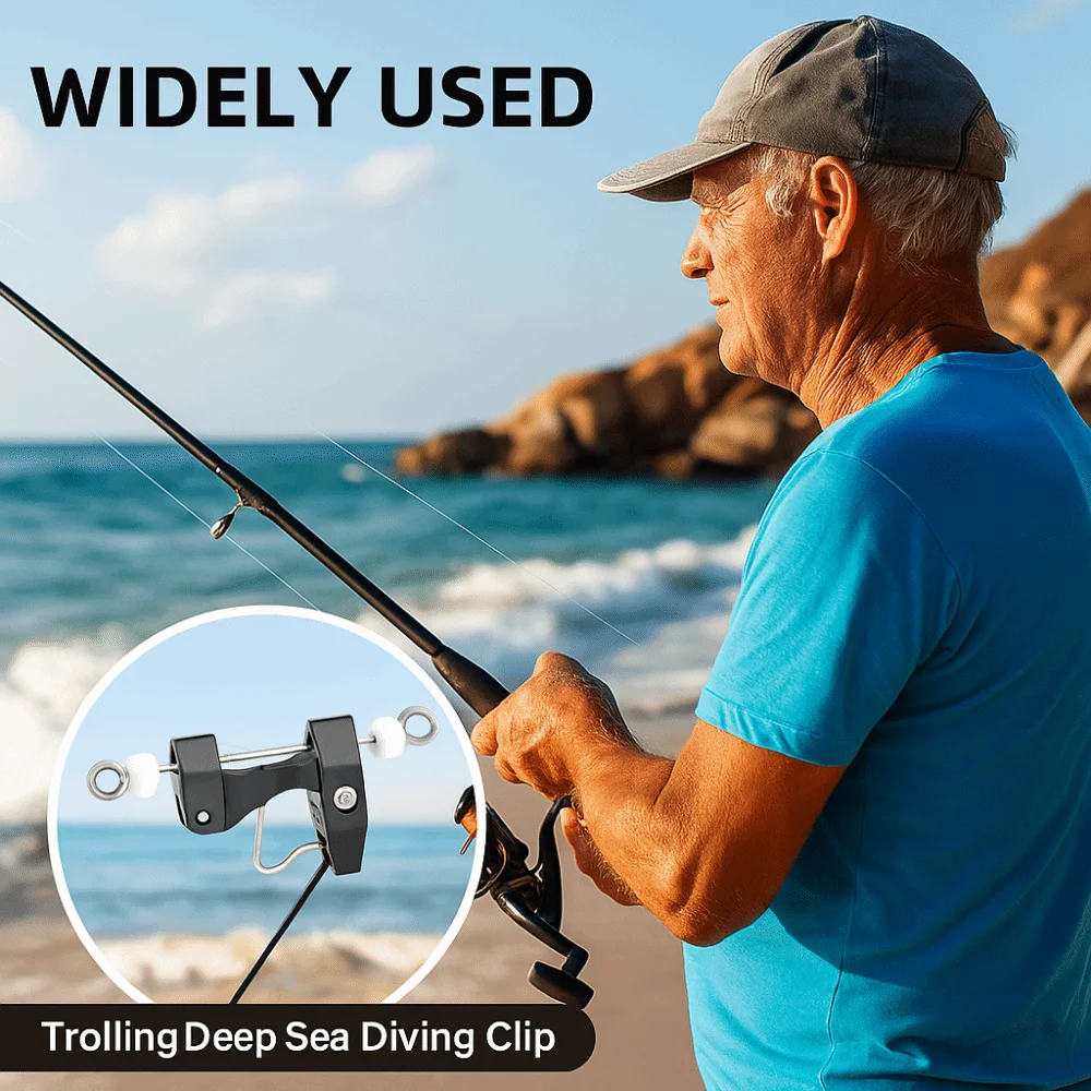 Clips de liberación ajustables duraderos, Clips de estabilizador ABS de 7,5 × 3,5 cm, accesorios de pesca, Clips de bajista, curricán en alta mar, 2 uds. - imagen 3