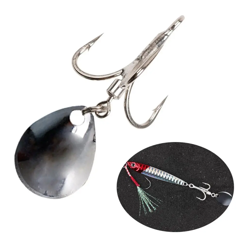 Señuelo caliente, anzuelo de pesca afilado de acero al carbono con anillo giratorio de lentejuelas, cebo de Jigging - imagen 4