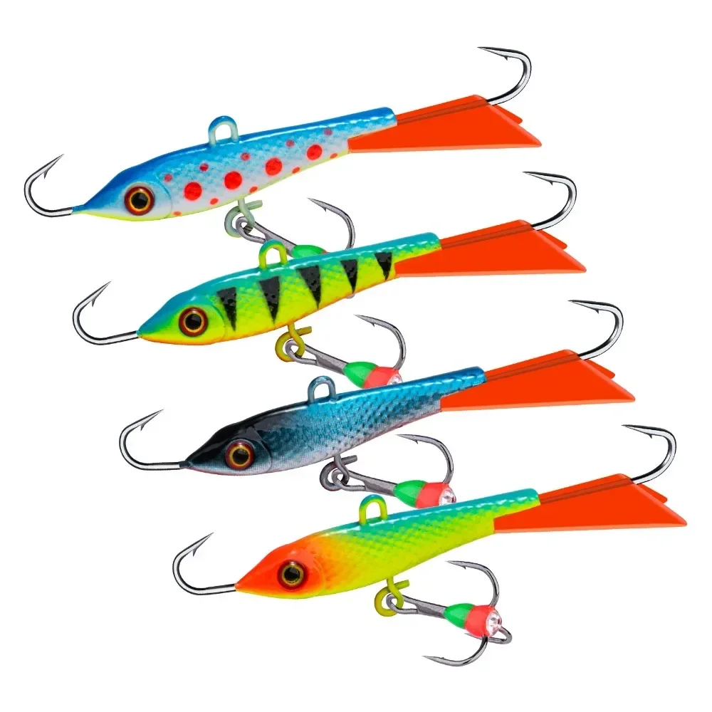 Goture 4 unids/lote 67mm 12g juego de plantillas de pesca en hielo plantilla equilibrada Banlancer de hielo de invierno señuelo de pesca en hielo artefital Swimbait Wobbler Set - imagen 5