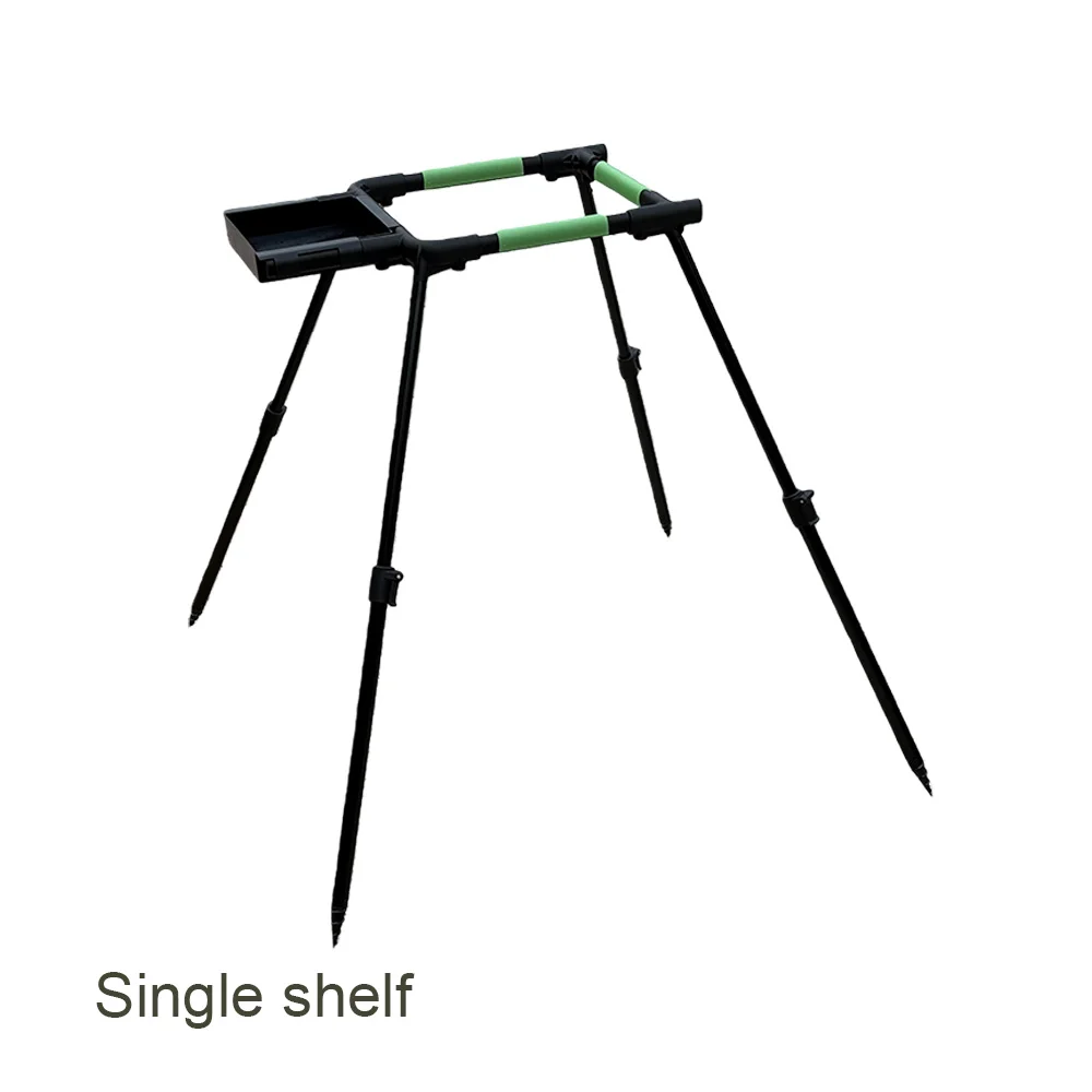 Cubo de cebo para pesca de carpa, 10L, con soporte telescópico ajustable (patas de 45-75cm), soporte para estación de cebo de 37,5x28cm, Ca duradero portátil - imagen 3