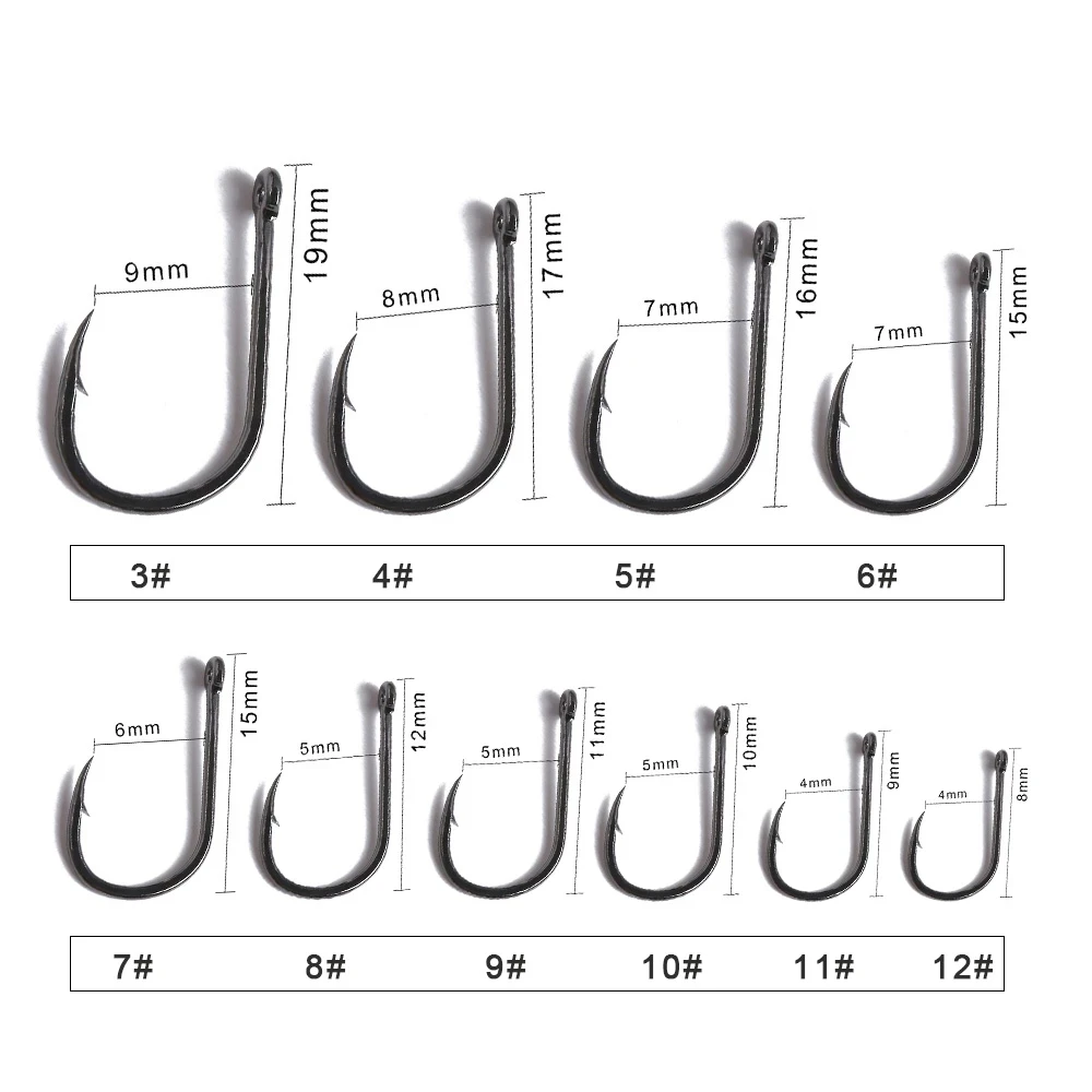 ISEAMA-anzuelo de Pesca circular, Gancho de cabeza de asistencia en el mar, color negro, 3 bolsas - imagen 4