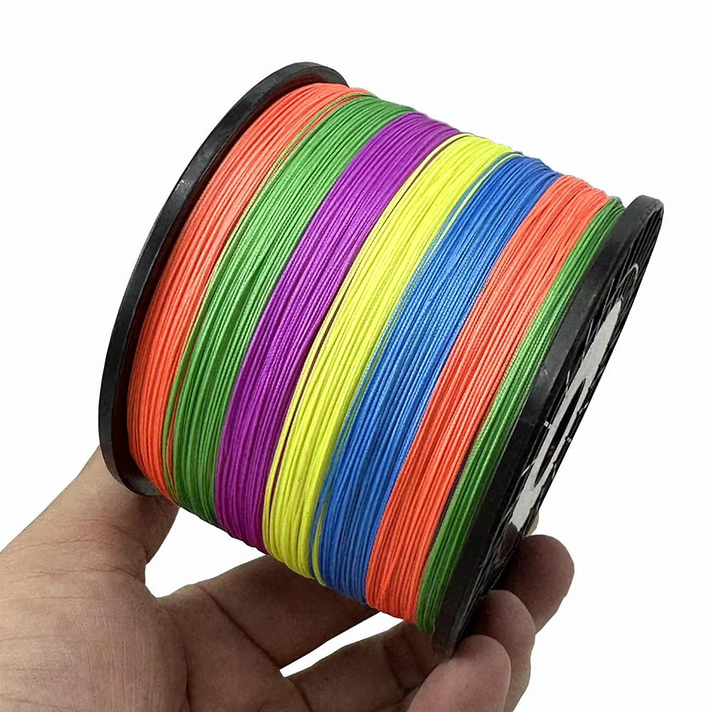 Línea de pesca trenzada de 16 hebras, multifilamento de 1000m PE X16 trenzado, líneas de carpa más fuertes y de mayor densidad, Multicolor, 25LB-200LB - imagen 3