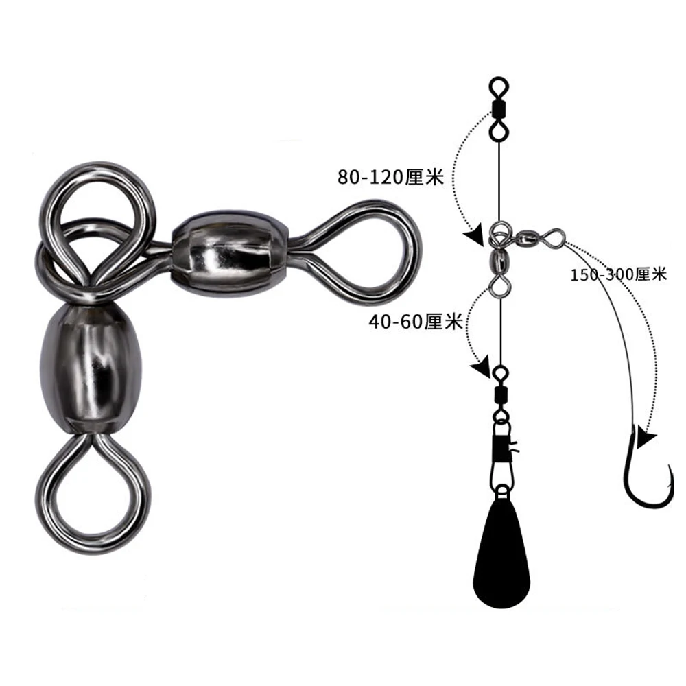 20-40 Uds. Grúa de conexión cruzada de pesca giratoria línea de pesca conector de gancho accesorios de pesca de agua salada de latón - imagen 3