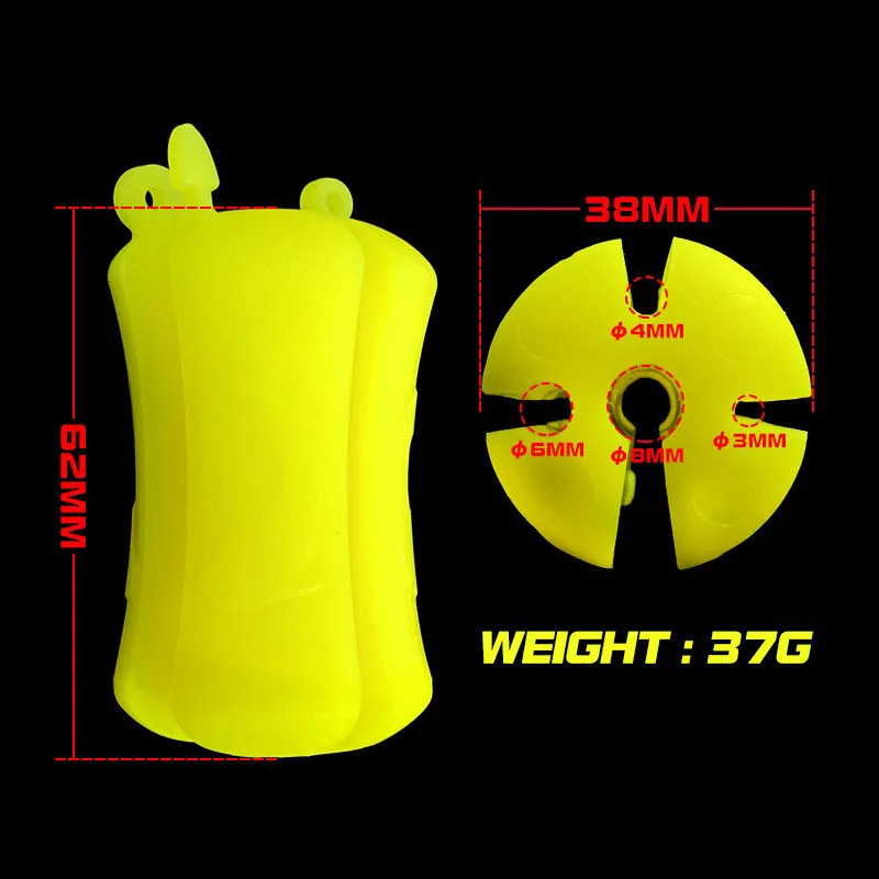 Caña de pescar portátil de bola fija, herramienta de pesca reutilizable, anticolisión, Mini protección, tapón, 1/2/4 unidades - imagen 3