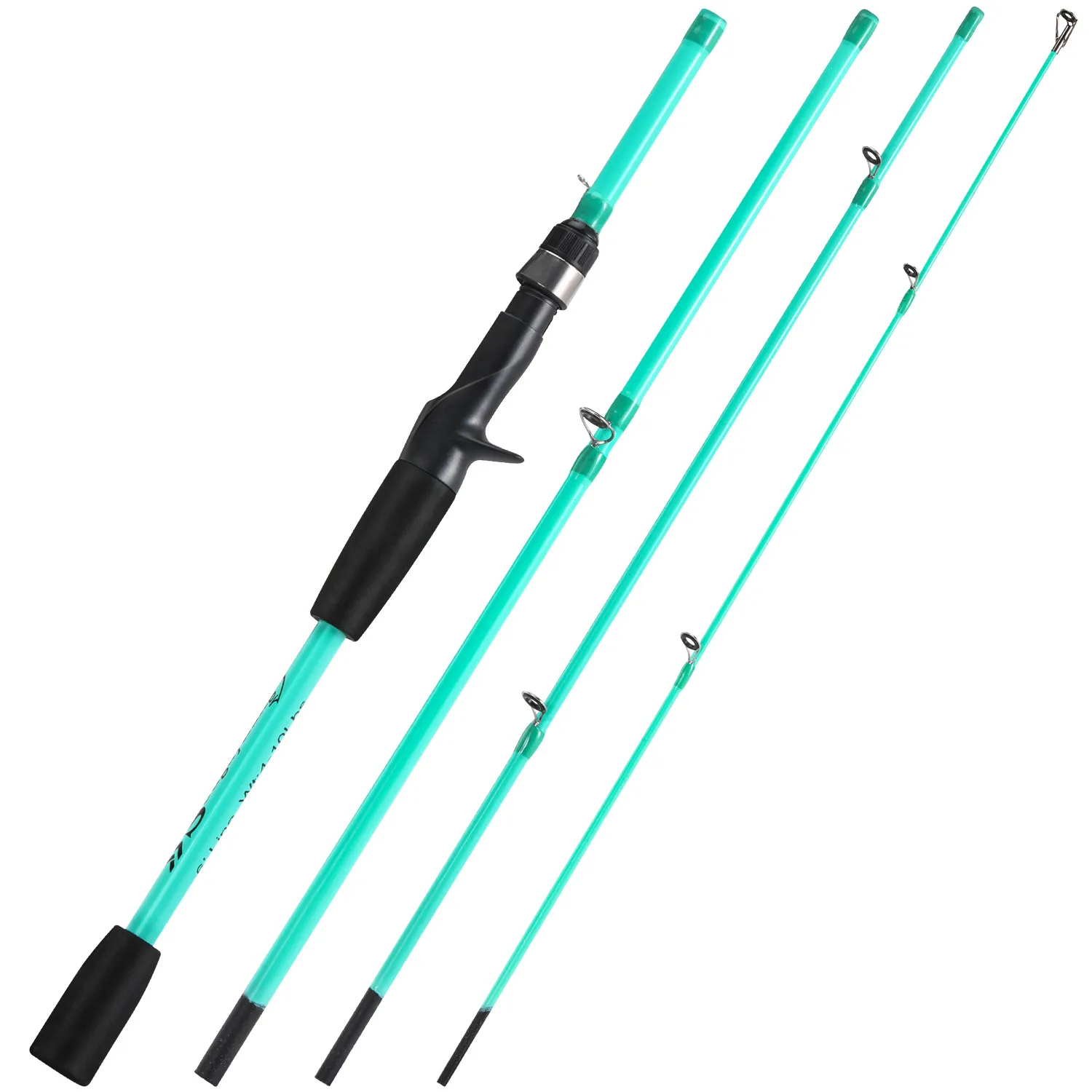 blue casting rod