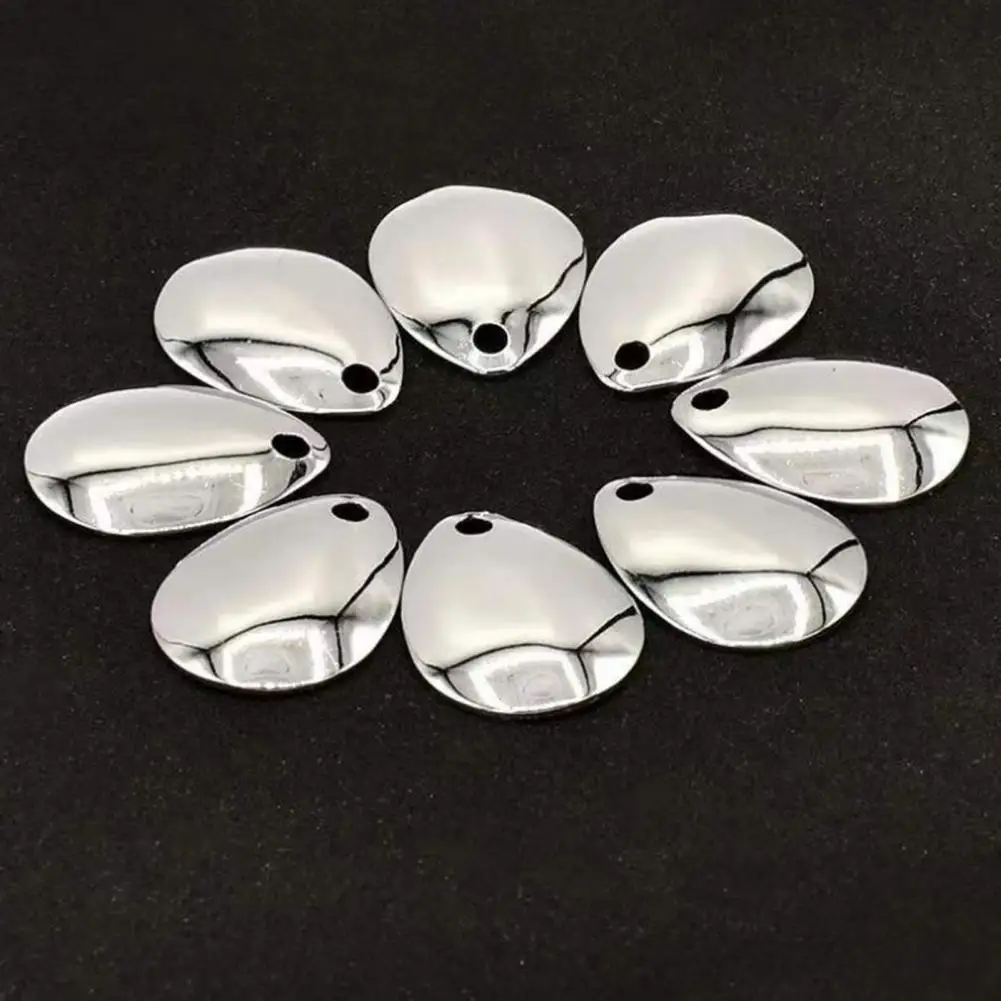 50 unidades de cuchillas giratorias fáciles de girar, acabado suave, atractor de pesca antioxidante, cuchara de pesca compacta, cuchillas giratorias, equipo de pesca - imagen 5