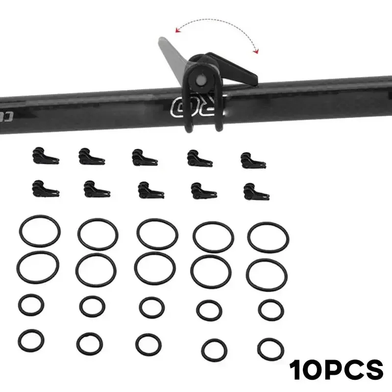 10 unids/lote caña de pescar gancho Keeper-anillo de silicona seguro Iso Hold cebo señuelos y plantillas para una pesca segura y fácil